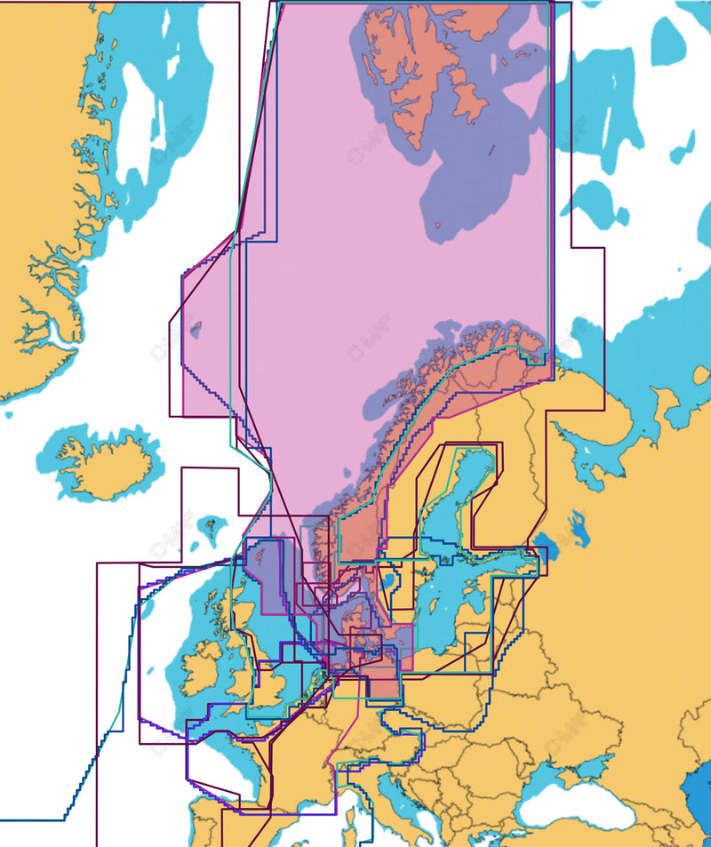 C-Map of North sea and Denmark